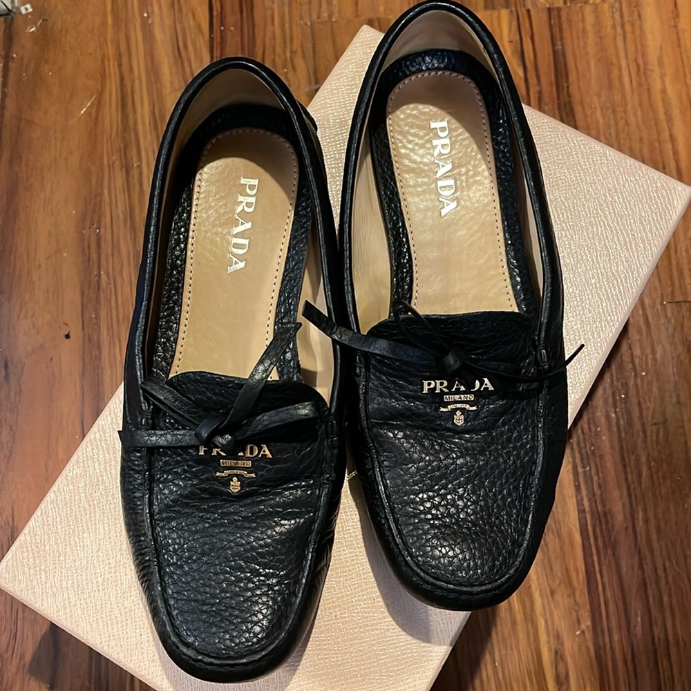 Prada black driving shoes - authentic